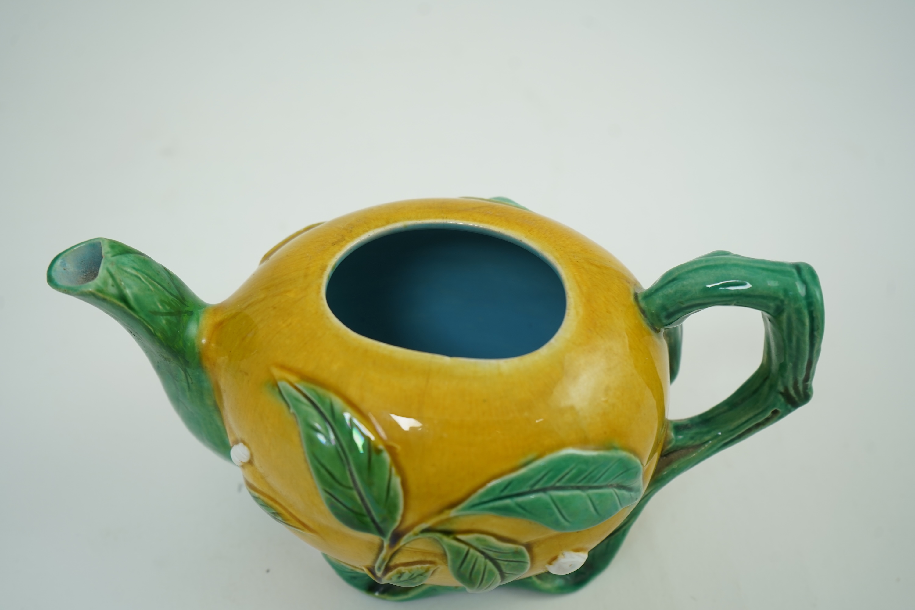A rare Minton majolica teapot, c.1867